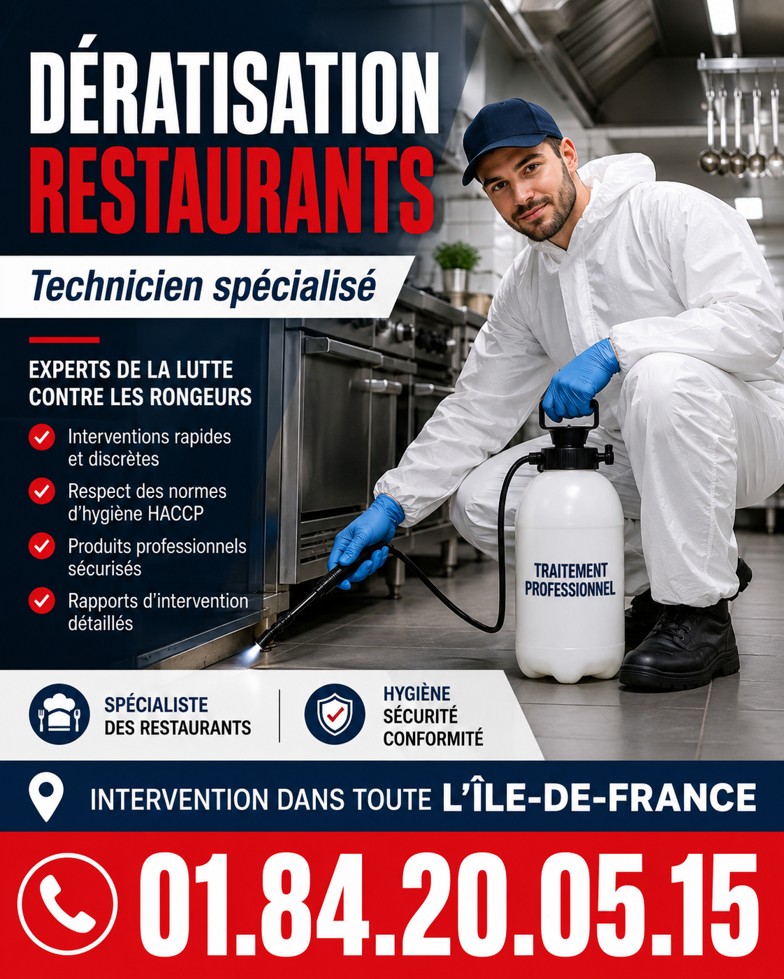 Deratisation restaurant Charmentray 77410